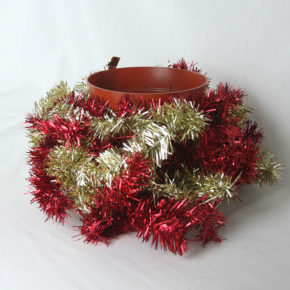 Pot With Garland Around It