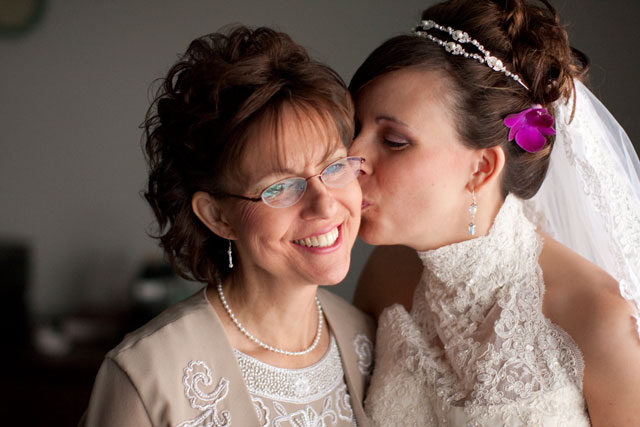 Bridget Kissing Mom's Cheek