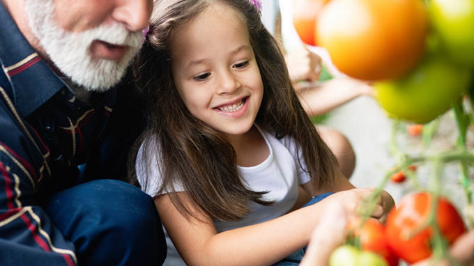 Grandfather and Granddaughter